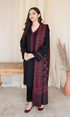 Aisling 3PC (Unstitched) Heavy Embroidered Dhanak Suit ( Print Dhanak Shawl )