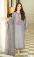 Zarqash -(Unstitched) 3PC Embroidered Lawn Suit - ZA25