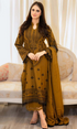 Jazmine -3PC (Unstitched) Heavy Embroidered Dhanak Suit with Embroidered Dhanak Shawl JZM#01