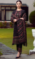 Bareeze - 3PC ( Unstiched)Embroidered Shirt With Heavy Embroidered Dhanak Shawl - AR 7523