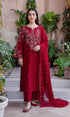 Maria.B 3PC (Unstitched) Embroidered Lawn Suit With Embroidery Chiffon Duppata BT-2700